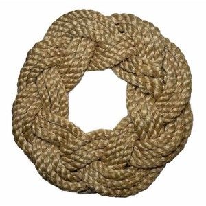 Vintage 7" Round Woven Braided Rope Trivet Hot Pad Coastal Nautical